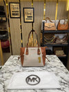 Michael_Kors Voyager Premium Quality Tote Bag With Dust Bag (Beige Brown)