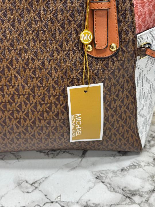 Michael_Kors Voyager Premium Quality Tote Bag With Dust Bag (Coffee Pink)
