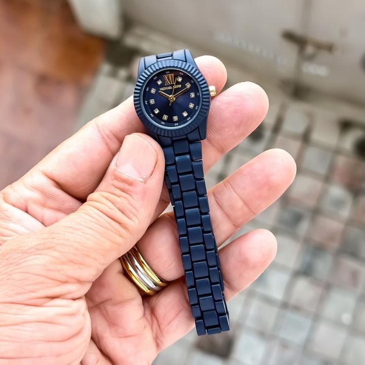 MICHAEL_L KORS LADIES BLUE DAIL WATCH