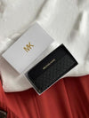 Michael_Kors Signature MK Zip-Around Long Wallet (Black) (AAA60017)