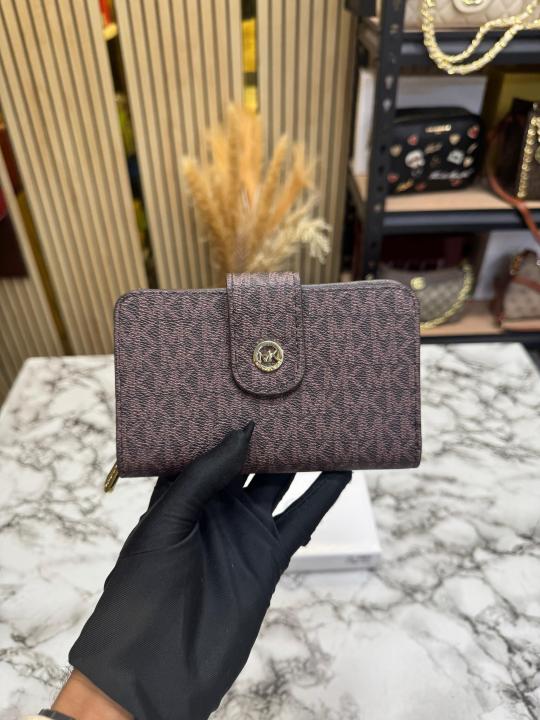 Michael_Kors Mk logo Compact Snap Closer Long Wallet With Box (61306)