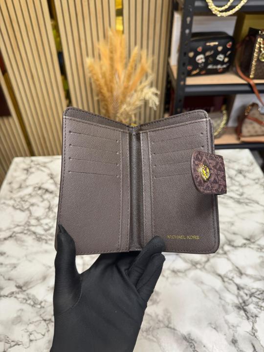 Michael_Kors Mk logo Compact Snap Closer Long Wallet With Box (61306)