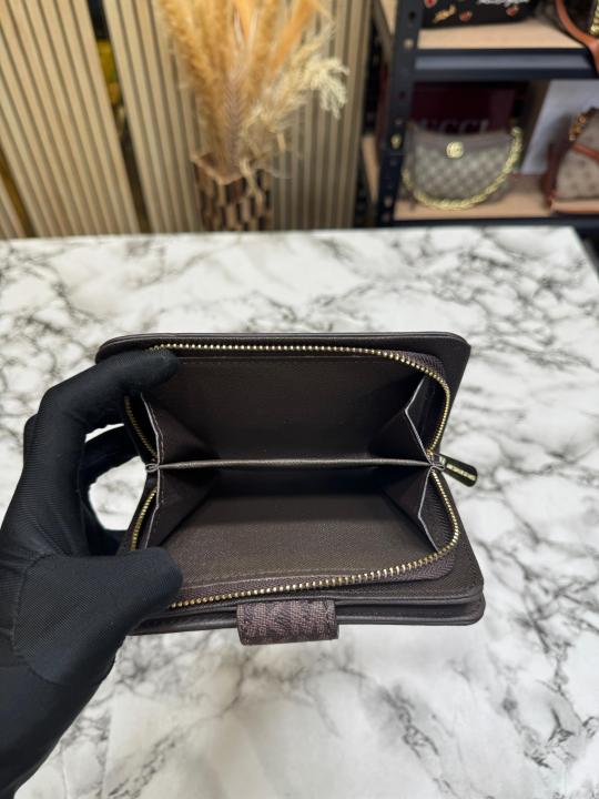 Michael_Kors Mk logo Compact Snap Closer Long Wallet With Box (61306)