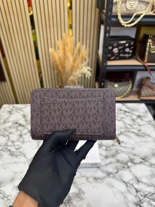 Michael_Kors Mk logo Compact Snap Closer Long Wallet With Box (61306)