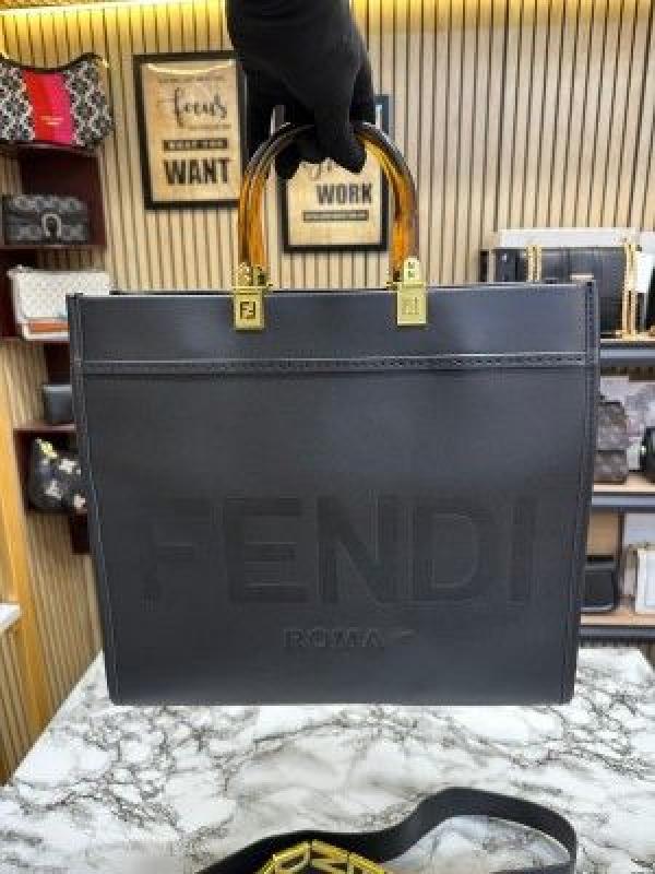 Fendi_Sunshine_Large_Tote_Bag_With_Dustbag_Including_Card_(Black)