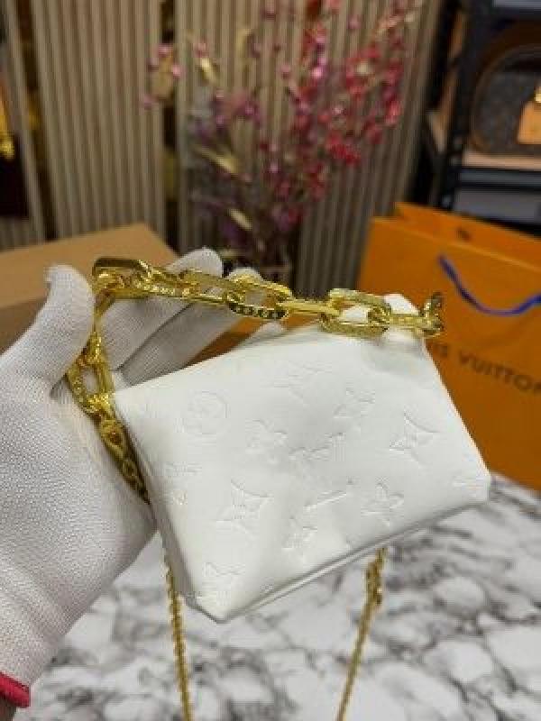 loui_s vuitton coussin nano bag with og double box premium quality (white)