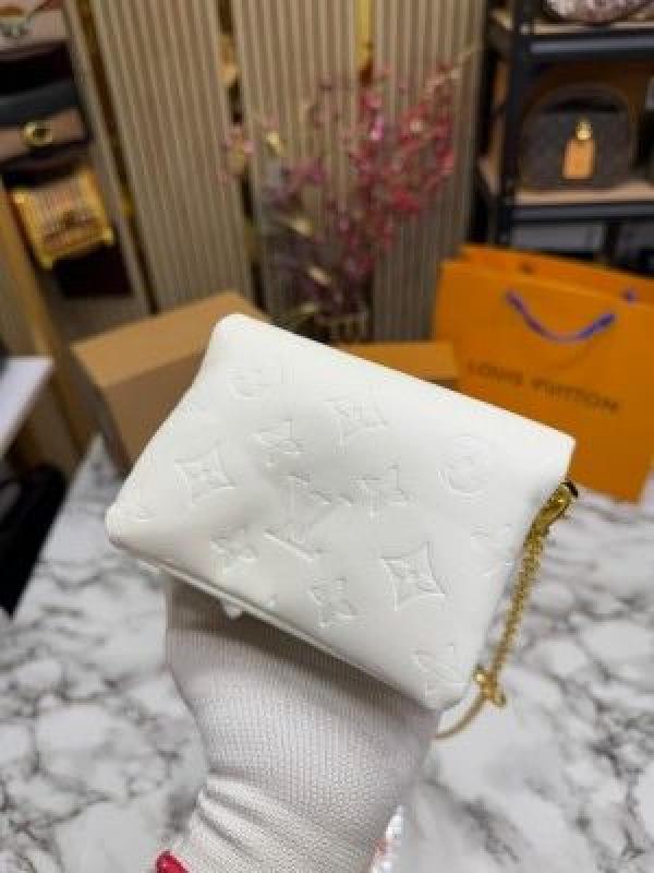 loui_s vuitton coussin nano bag with og double box premium quality (white)