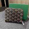 Goyar_d Chevron Compact Zipper Wallet With Box (Coffee) (AAA60067)