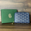 Goyar_d Chevron Compact Zipper Wallet With Box (Blue) (AAA60067)