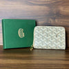 Goyar_d Chevron Compact Zipper Wallet With Box (Apricot) (AAA60067)