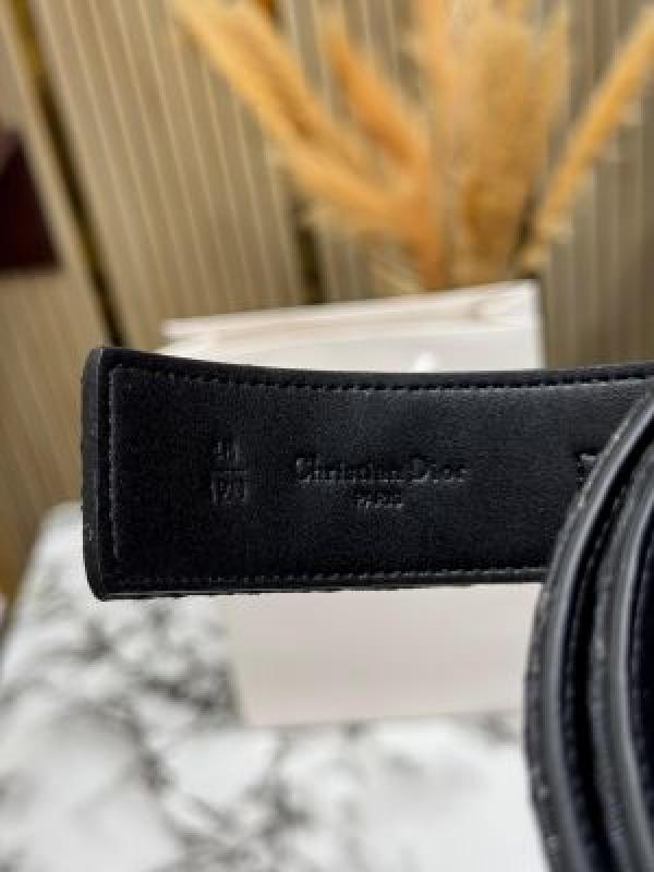 CHRISTIAN DIO_R PREMIUM CD BELT & WALLET COMBO WITH BOX DUST BAG CARRY BAG D65-1 BLACK