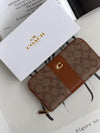 Coac_h Chelsea C Panel Zip Wallet With Box (AAA60017) (Apricot-Brown)
