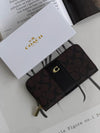 Coac_h Chelsea C Panel Zip Wallet With Box (AAA60017) (Coffee)