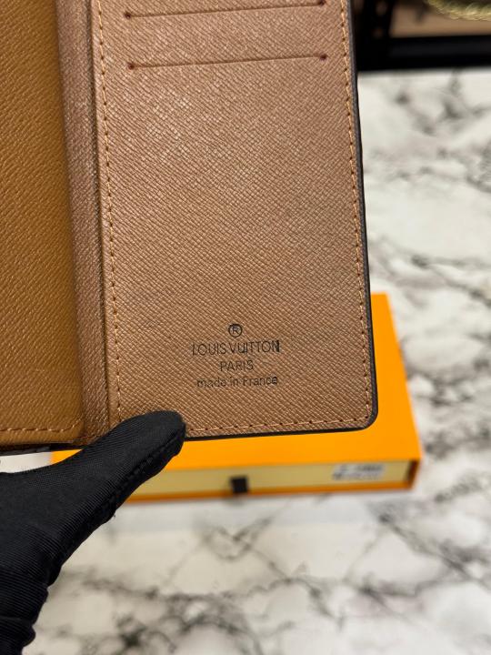 Loui_s Vuitton Flap Monogram Wallet Premium Quality With Box (Brown) (61702-1)