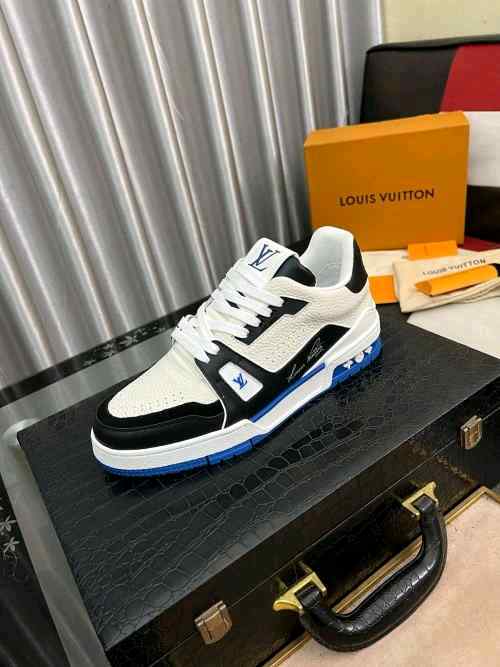 Louiss Vuittonn Lv Trainer White Blue