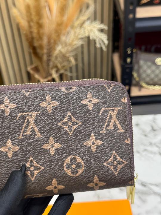 Loui_s Vuitton Premium Dual Zipper Wallet With Box (078) (Brown-Monogram)