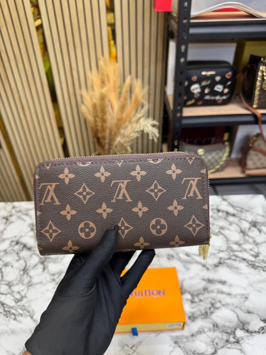 Loui_s Vuitton Premium Dual Zipper Wallet With Box (078) (Brown-Monogram)