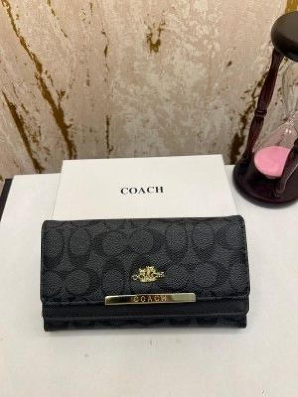 COAC_H PREMIUM LONG WALLET WITH OG BOX 2168 BLACK
