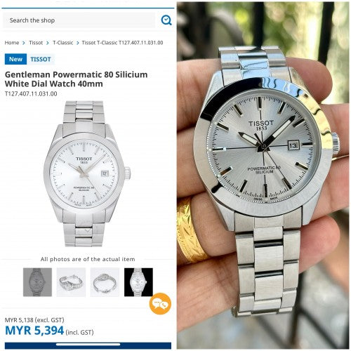 Tisso T gentleman silicium