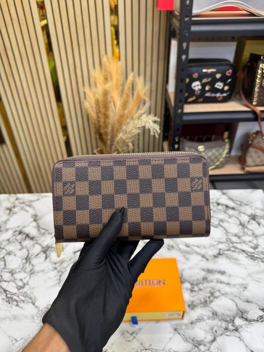 Loui_s Vuitton Premium Dual Zipper Wallet With Box (078) (Brown-Style)