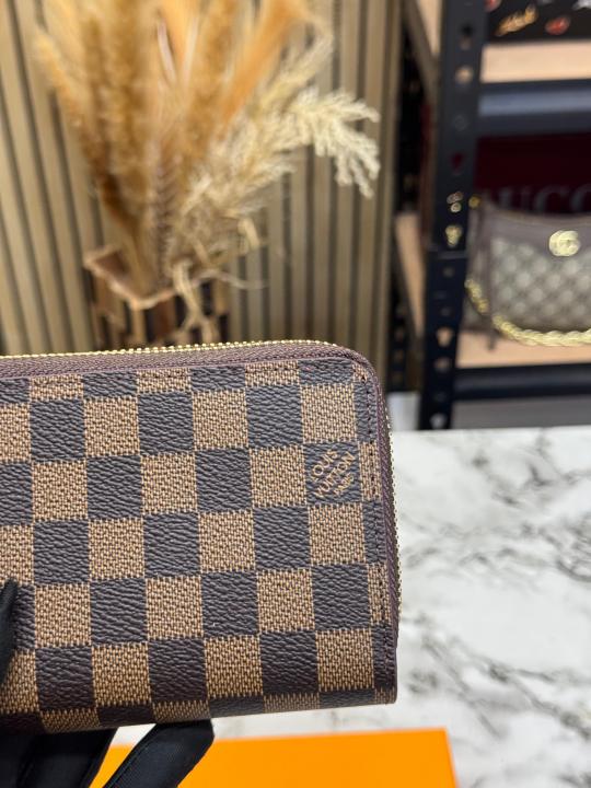 Loui_s Vuitton Premium Dual Zipper Wallet With Box (078) (Brown-Style)