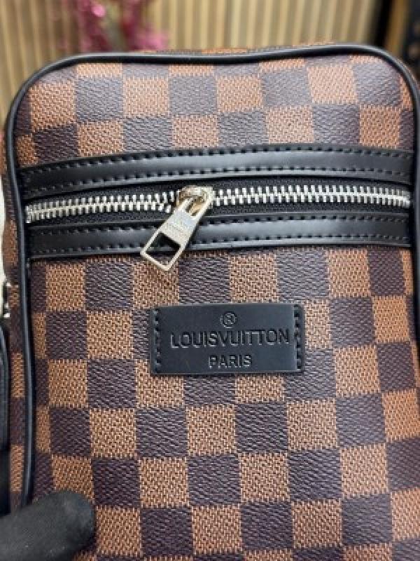Loui_s vuitton danube side bag premium quality with dust bag (brown checks)