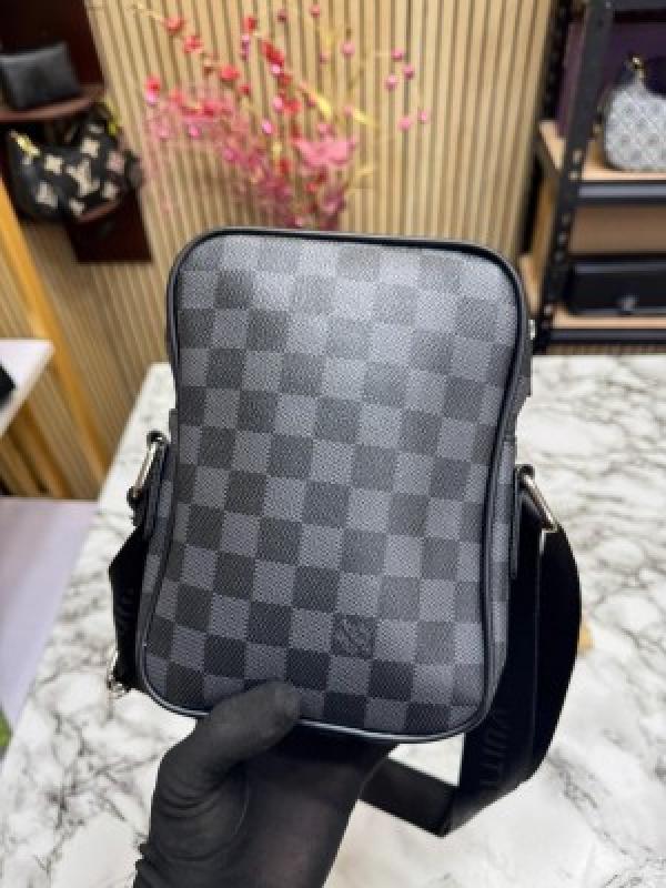 Loui_s Vuitton Danube Side Bag Premium Quality With Dust Bag (Black Checks)
