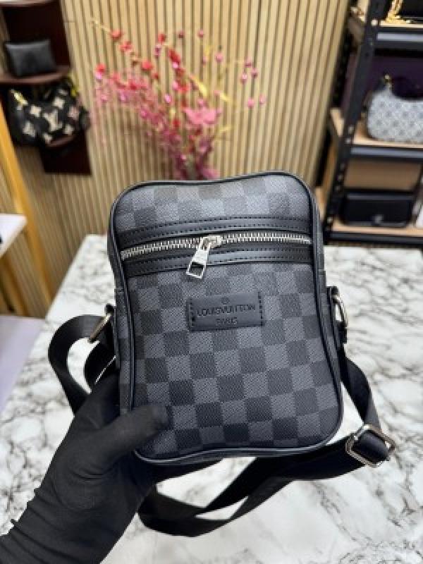 Loui_s Vuitton Danube Side Bag Premium Quality With Dust Bag (Black Checks)