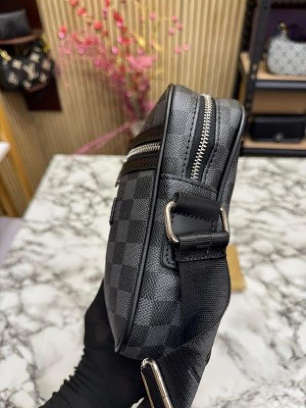 Loui_s Vuitton Danube Side Bag Premium Quality With Dust Bag (Black Checks)