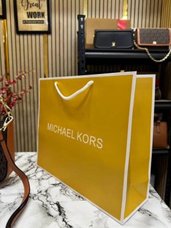 Michael_Kors Signature Pvc Shoulder Bag With Box And Dust Bag Including Carry Bag (Brown)