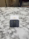 Coac_h Noir Stripe Mini Zipper Wallet With Box (AAA60017) (Black)