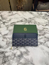 Goyar_d Signature Chevron Zip Around Long Wallet With Box (Dark Blue) (AAA60017)