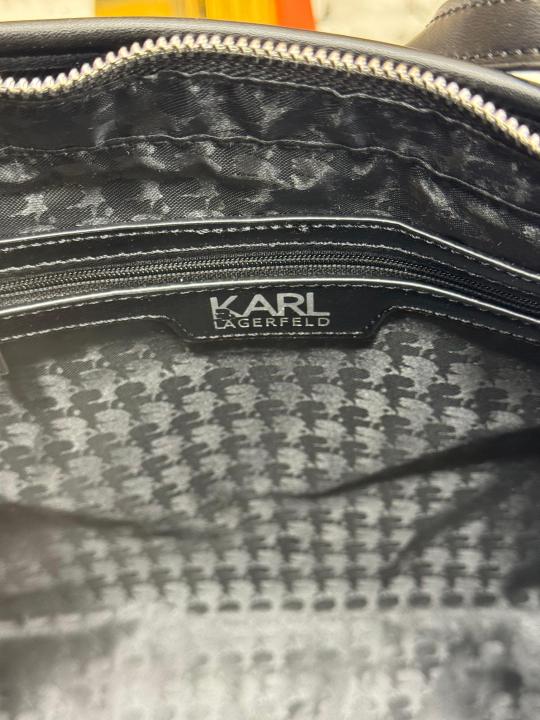 Karl Lagerfeld Ikonik Signature Doll Charm Tote Bag