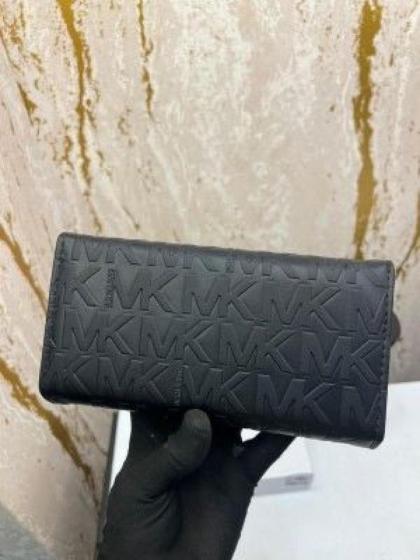 MICHAEL_KORS PREMIUM WALLET LOGO TRI FOLD WALLET (MK-8018 BLACK)