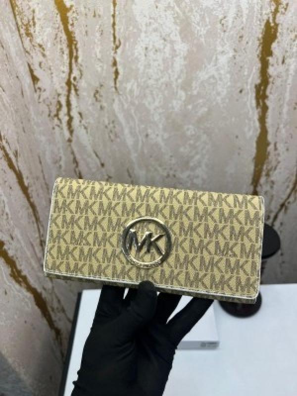 MICHAEL_KORS FULTON LOGO SIGNATURE WALLET WITH BOX (MK - 61702 APRICOT)