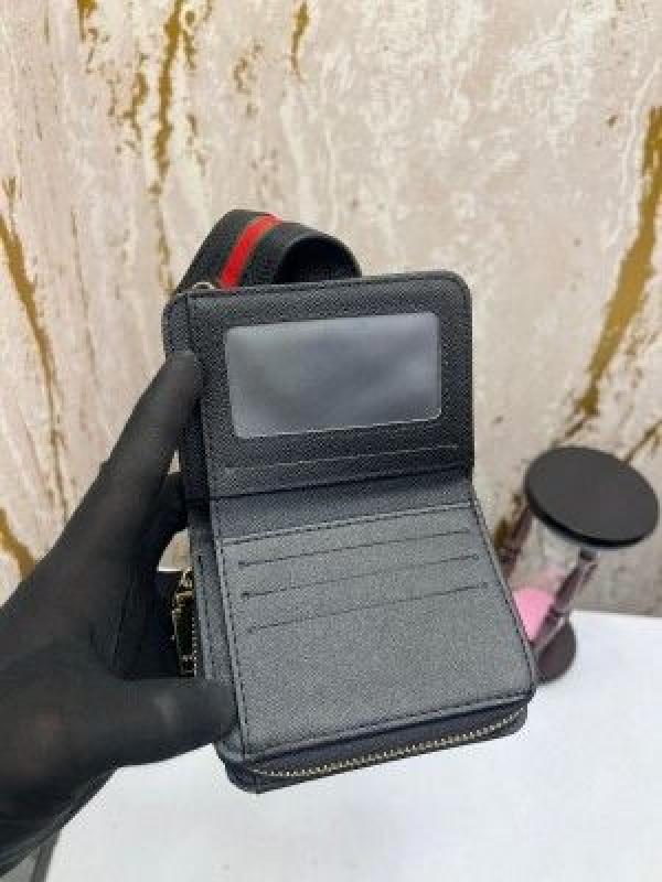 GUCC_I PREMIUM WALLET WITH OG BOX AAA 9111 EMBOSSED BLACK