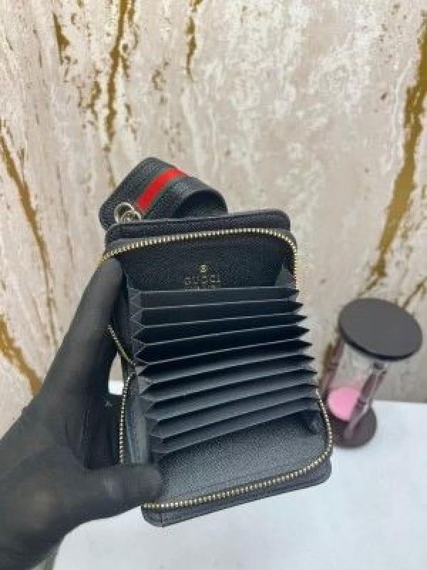 GUCC_I PREMIUM WALLET WITH OG BOX AAA 9111 EMBOSSED BLACK