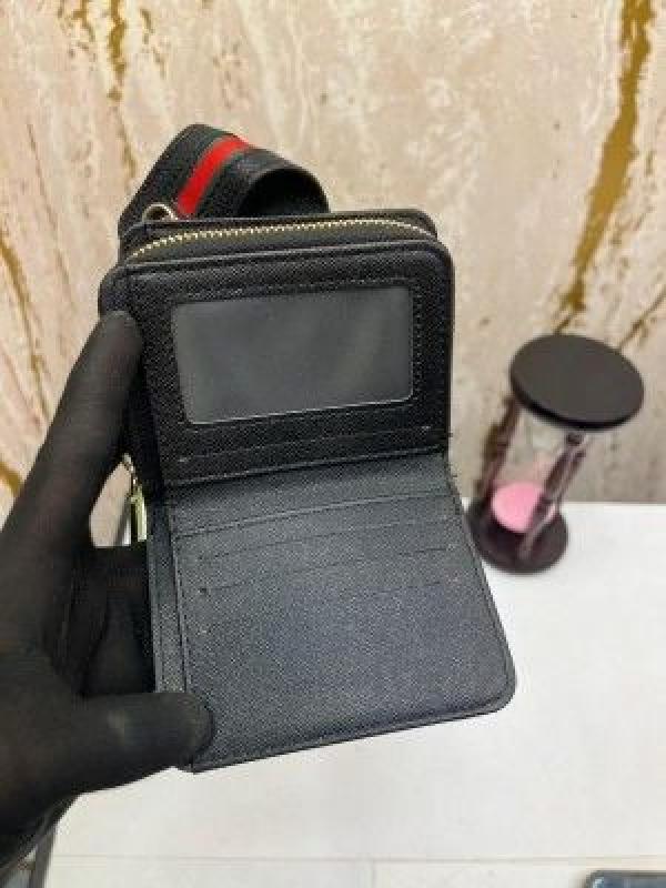 GUCC_I PREMIUM WALLET WITH OG BOX AAA 9111 EMBOSSED BLACK