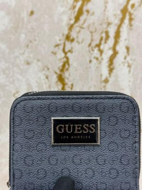 Guess Noelle Zipper Wallet With Box And Dust Bag (Black-GXD006)