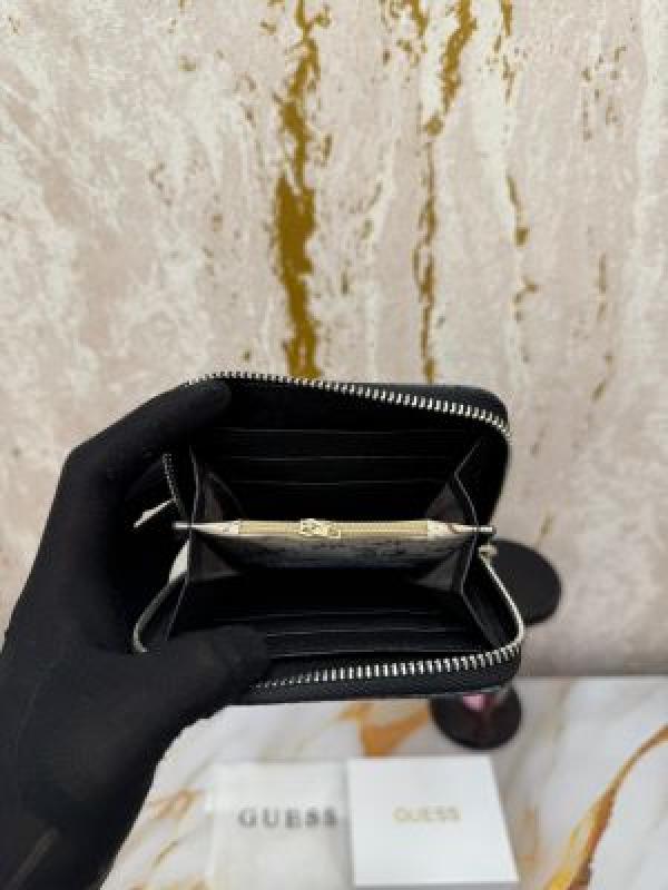 Guess Noelle Zipper Wallet With Box And Dust Bag (Black-GXD006)