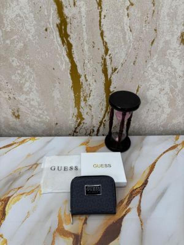 Guess Noelle Zipper Wallet With Box And Dust Bag (Black-GXD006)