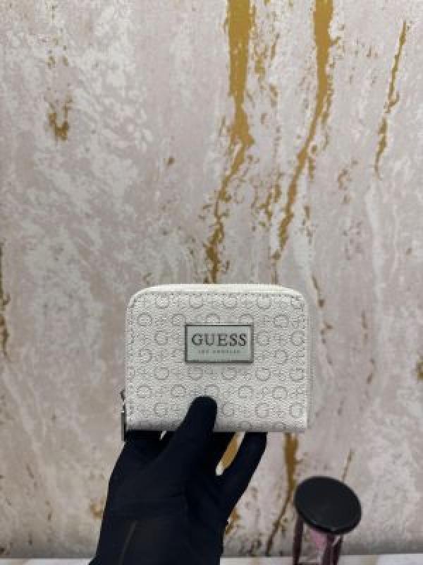 Guess Noelle Zipper Wallet With Box And Dust Bag (White-GXD006)