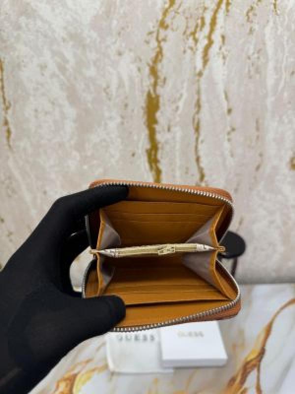 Guess Logo Print Wallet With Box And Dust Bag (Gxd006-Brown)