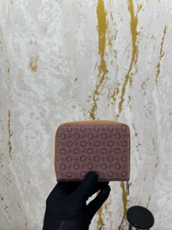 Guess Logo Print Wallet With Box And Dust Bag (Gxd006-Brown)