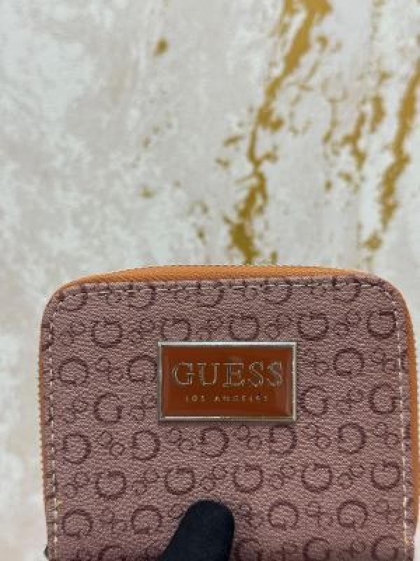Guess Logo Print Wallet With Box And Dust Bag (Gxd006-Brown)