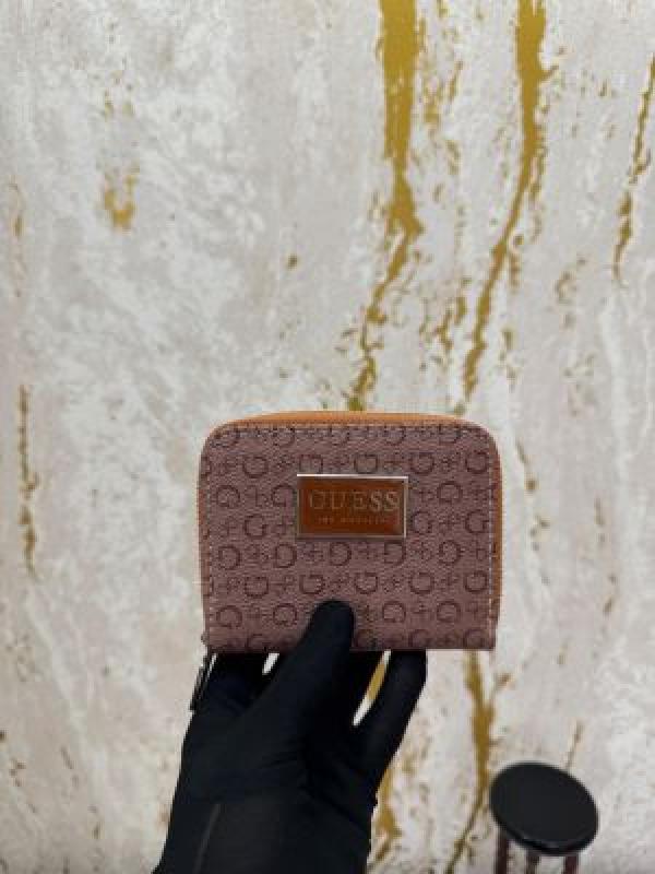 Guess Logo Print Wallet With Box And Dust Bag (Gxd006-Brown)