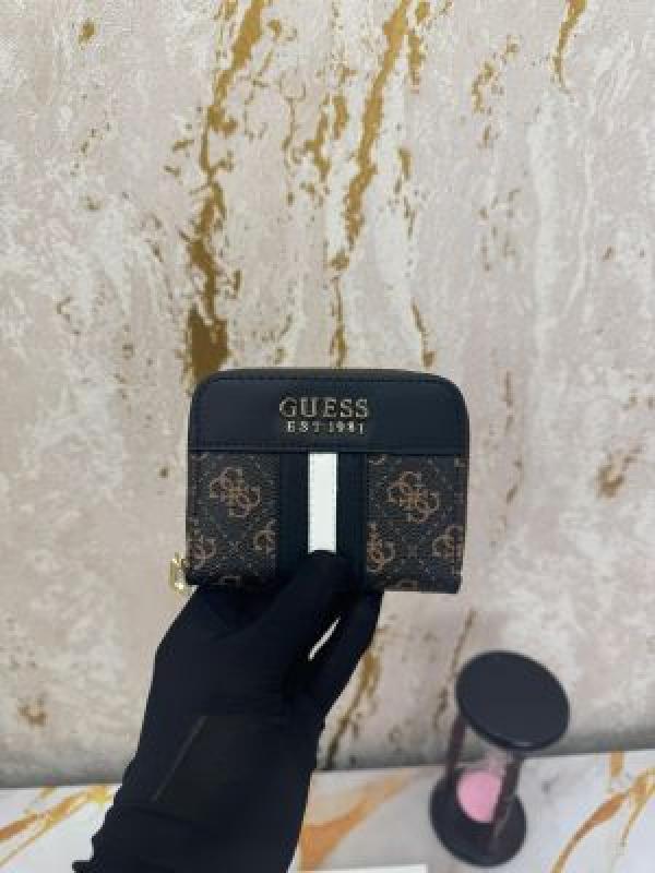 Guess Zipper Wallet With Box Dust Bag (GXD007-coffee)