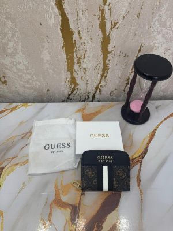 Guess Zipper Wallet With Box Dust Bag (GXD007-coffee)
