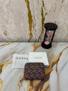 GUESS TEXTURED ZIPPY WALLET WITH OG BOX AND DUST BAG GXD005 COFFEE