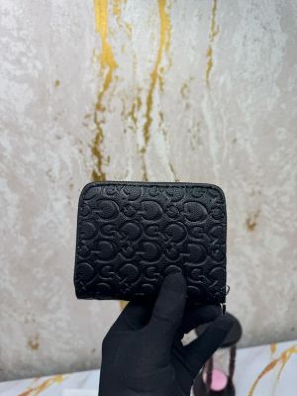 Guess Textured Zippy Wallet With Box And Dust Bag (GXD003_Black)